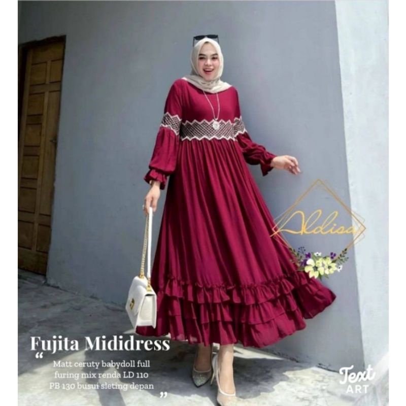 COD fujita midi FASHION BAJU GAMIS DRESS MAXI SETELAN MUSLIM WANITA CANTIK TERBARU KEKINIAN VIRAL MO