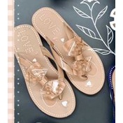 Sandal Jepit Pita Polkadot Tatak Love Super Cantik Korea Wanita Impor MGR Mokaya Morego Balance Breslin / Size 36-40 (9902)