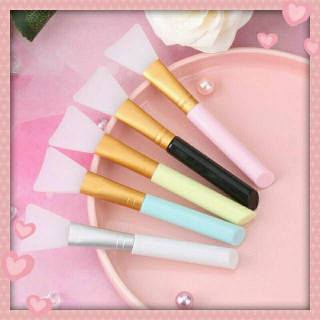 Kuas Masker Silikon Bisa Pilih warna / Kuas Pastel Silicon / Kuas Wajah Lembut Bahan Karet Silicone Lentur Halus Premium