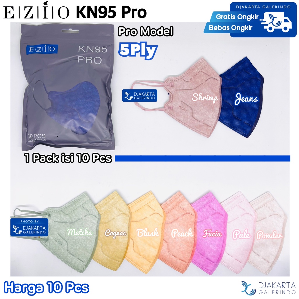 Masker KN95 PRO Ezio 5Ply isi 10Pcs