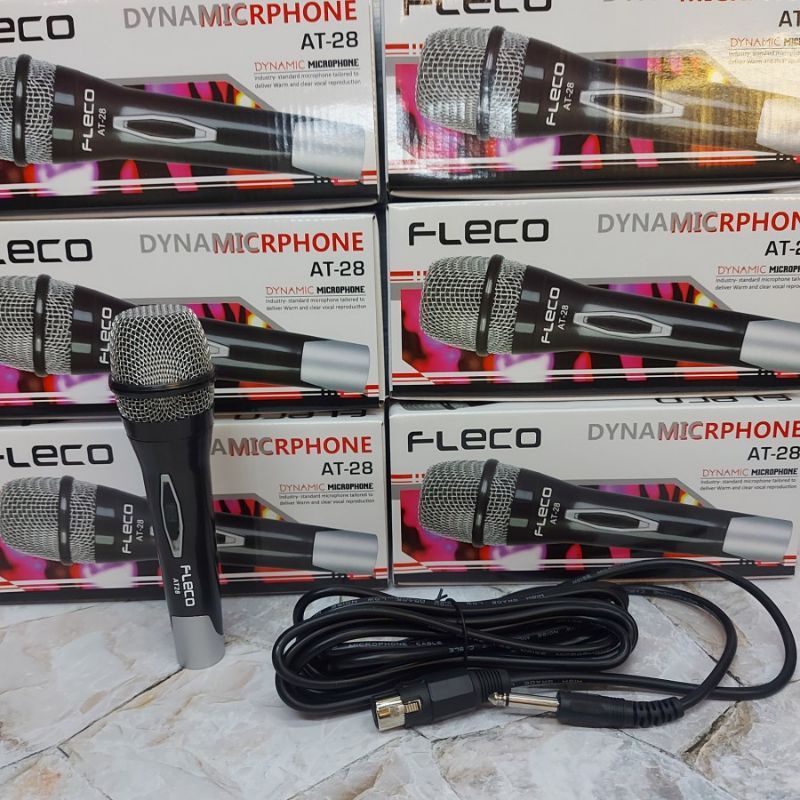 COD Mic Dynamic Microphone Kabel Fleco AT-28 Mic Kabel Fleco AT 28//MIC MURAH//MIC KARAOKE