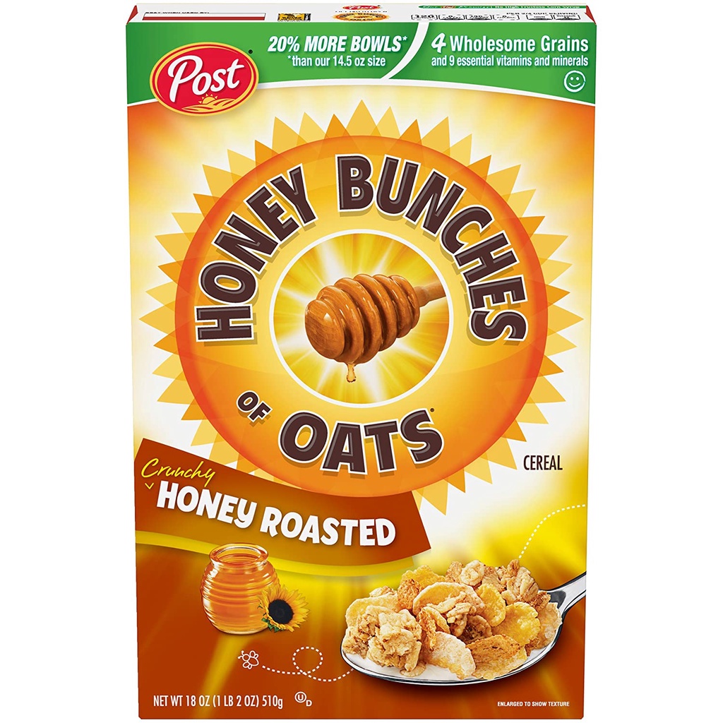 

POST HONEY BUNCH OF OATS ALMOND / STRAWBERRY / HONEY ROASTED / MAPLE PECAN 11 - 12 Oz