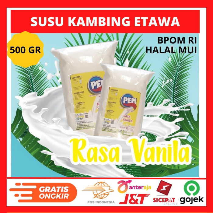 

Susu Kambing Etawa Bubuk 500 Gr Rasa Vanila Kemasan 500 Gr Susu Bubuk PEM Goat Milk