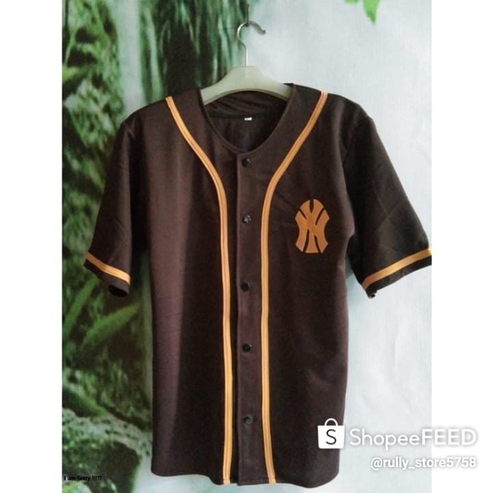 Kaos Jersey Baseball NY termurah/kaos Jersey baseball Biru pria & wanita /Jersey baseball original t