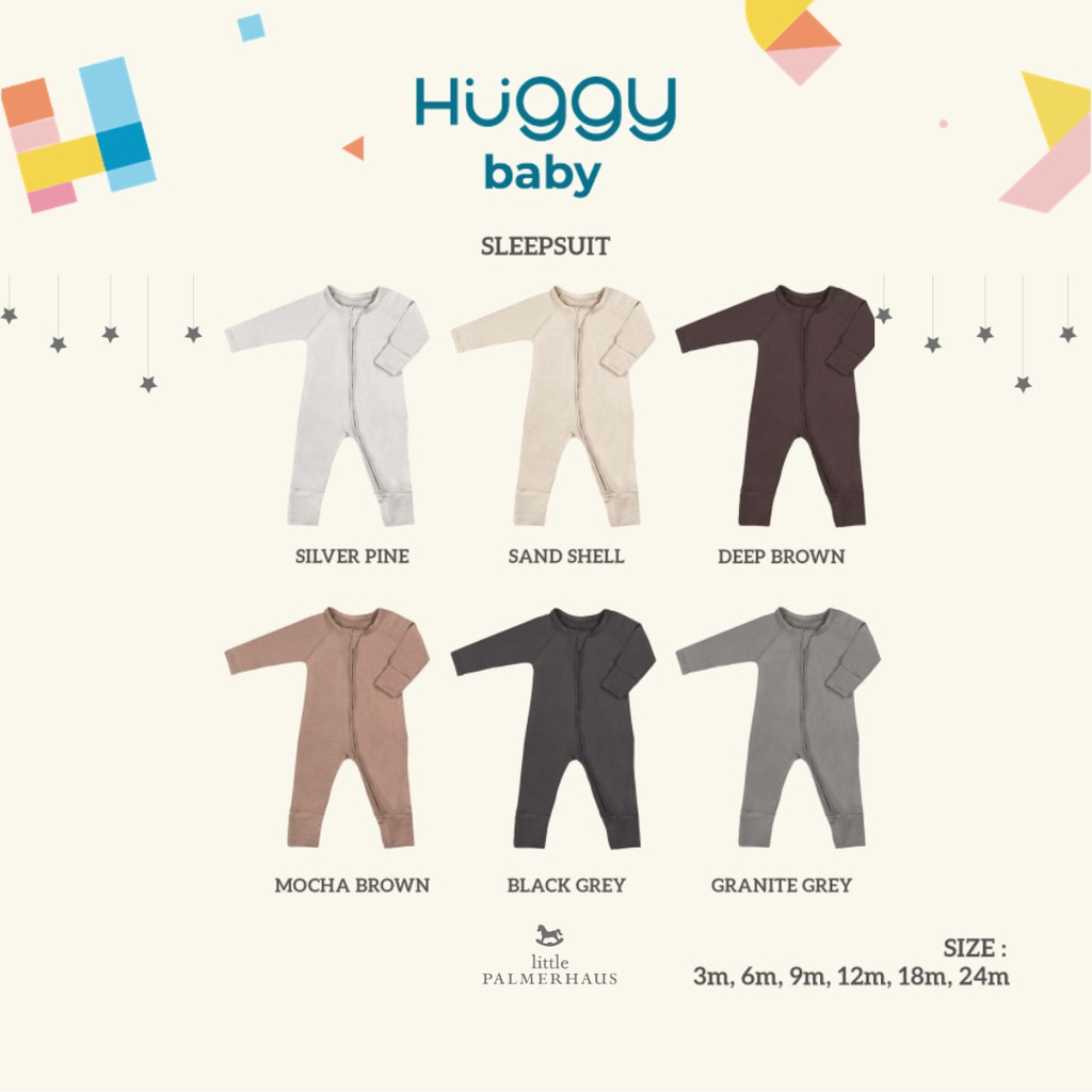 Little Palmerhaus Baby Sleepsuit | Setelan Jumper Lengan Panjang