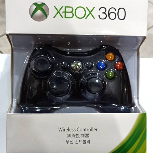 Stik stick microsoft Xbox 360 wireless controller OP (Original Pabrik) Hitam