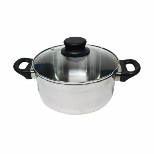 Panci Dengan Penutup, Peralatan Masak Dari Kaca, Baja Tahan Karat , 2.8 Liter An426