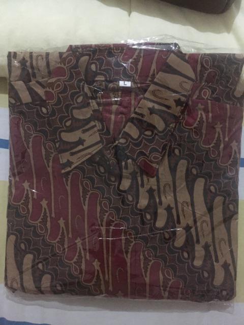 Kemeja Batik Lengan Panjang 006 Risna Batik Hrb046 Belanja Batik Beli Batik Modern Padi Seno Sogan