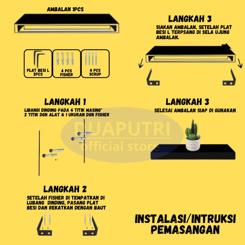 RAK DINDING MELAYANG / AMBALAN DINDING 20,40,60 / RAK AMBALAN KAYU / RAK MELAYANG / RAK DINDING MINIMALIS