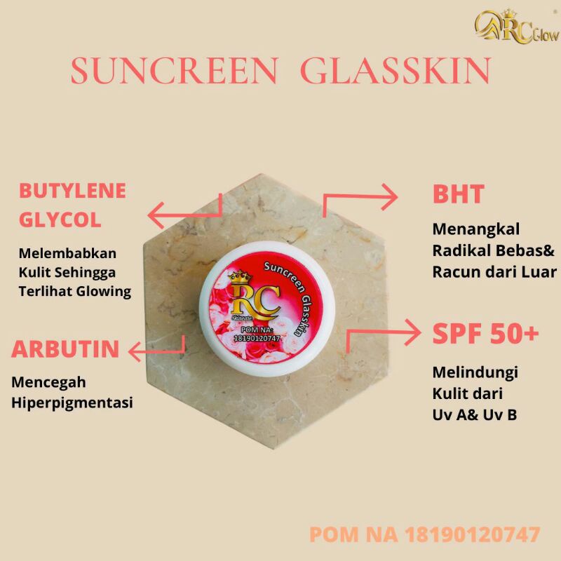 SUNCREEN GLOWING RC SKINCARE& SUNCREEN GLASSKIN RC SKINCARE