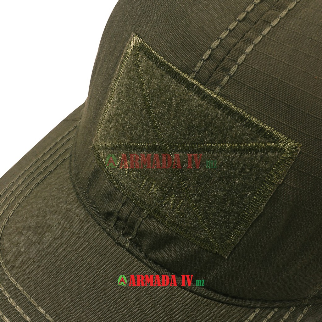 Topi Tactical HIJAU ARMY Velcro Topi Rekat Hijau Polos TNI