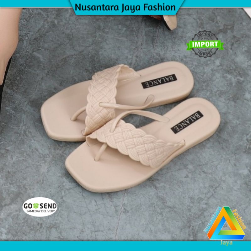 Sandal Jelly Wanita - Sandal Wanita Import - Sandal Balance 1203 23-Cream