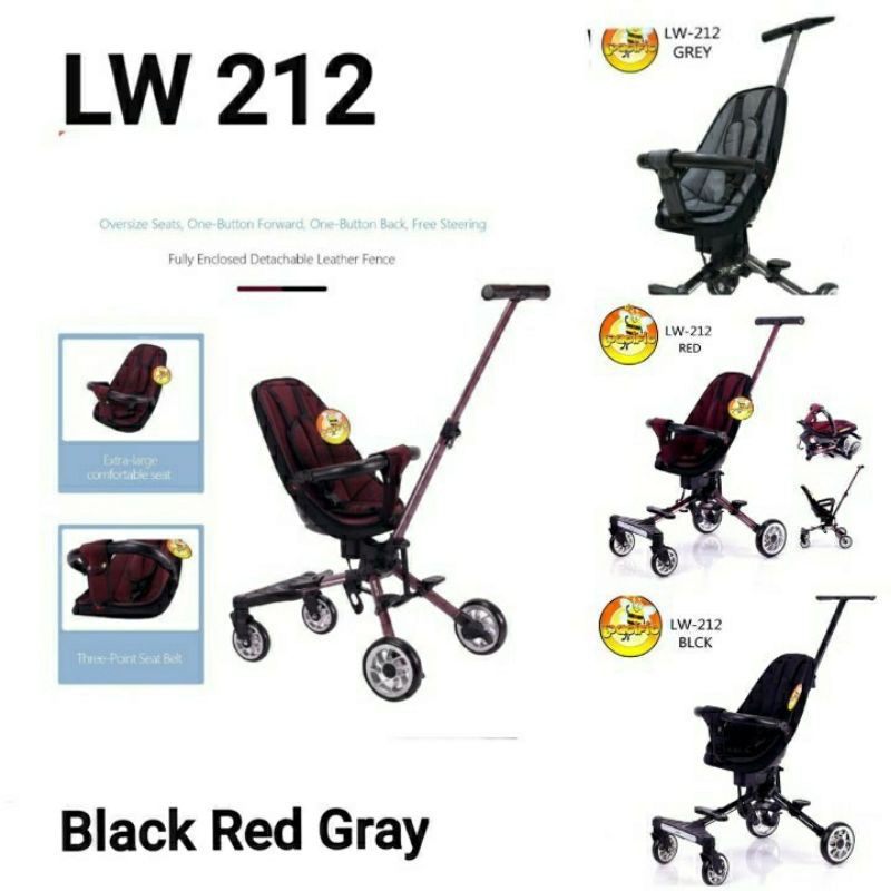 Baby ministry / MAGIC STROLLER LW-211/ LW-212/ PACIFIC / SP-T008/ kereta dorongan bayi / sepeda lipat / micro trike