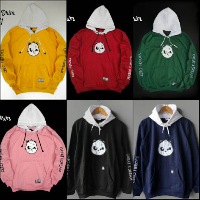 BEAR RETDRIM Jaket sweater Hoodie Z0Heroes FCK jaket panda / panda fuck / zero heroe panda fuck polos SABLON SIZE L XL