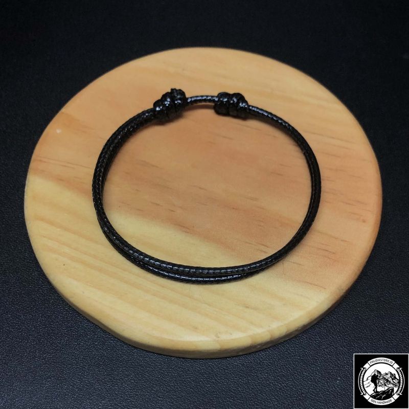 COD-GELANG PRIA WANITA SIMPEL TALI KOREA 2MM||GELANG CAUPLE TALI HITAM POLOS