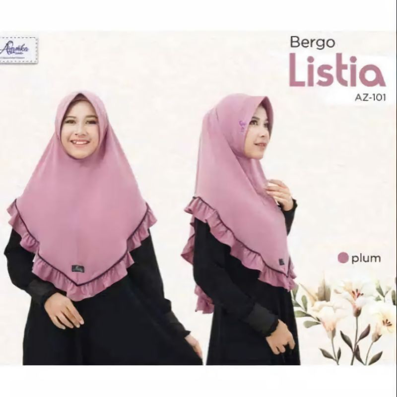 bergo listia hijab jilbab azamka