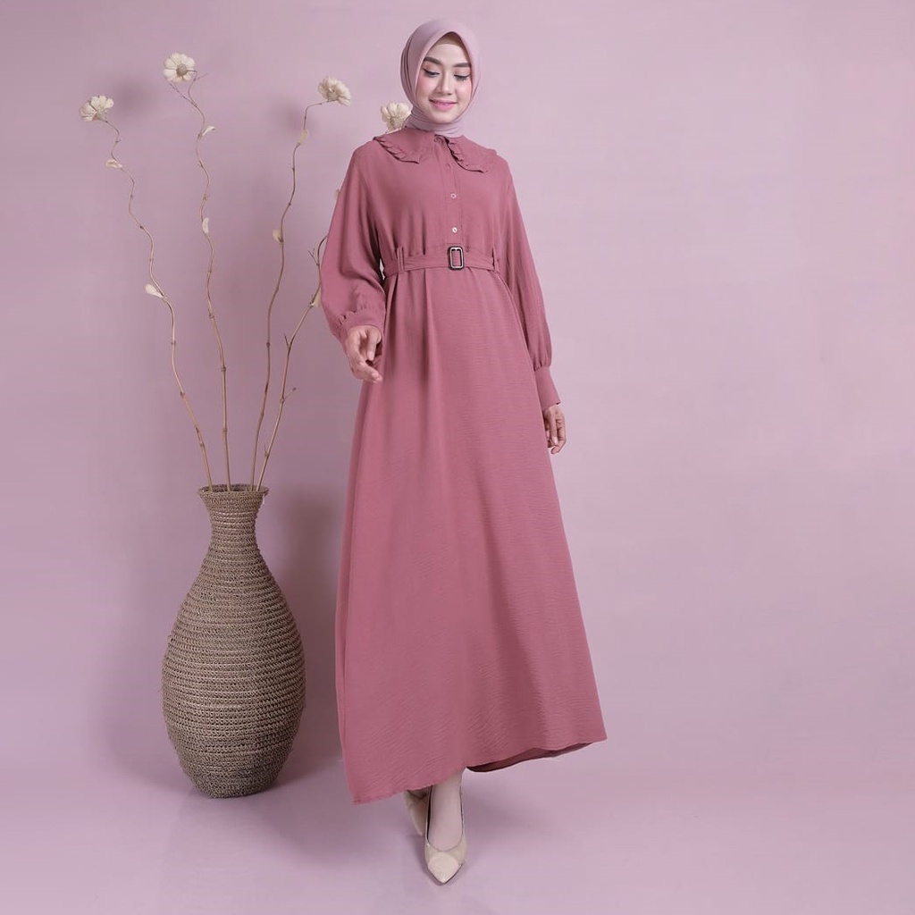 (COD/BAYAR DI TEMPAT) RANDANA Gamis Crinkle Muslim wanita Premium