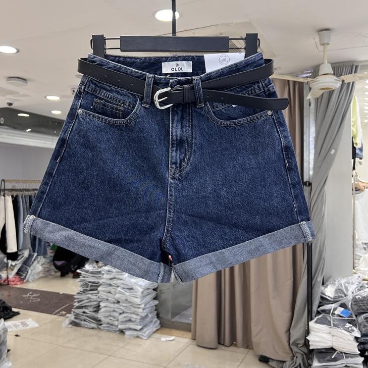 Bagus Dipakai.. Celana kulot jeans pendek wanita loose jumbo hot pants korea kekinian short denim je