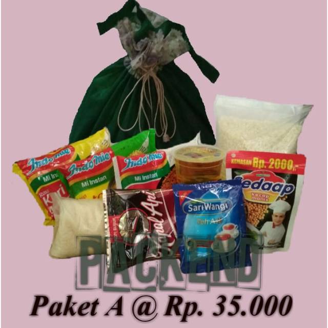 

Paket sembako untuk acara kenduri, selamatan, sedekahan dll...