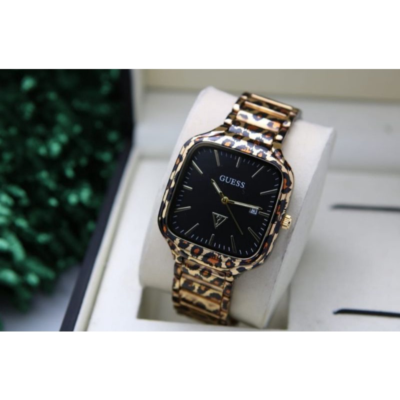 (Promo) Jam Tangan Wanita Fashion Leopard Kotak