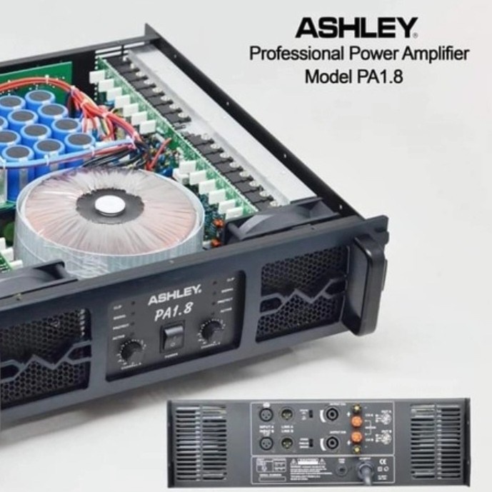 POWER AMPLIFIER ASHLEY PA 1.8 2 X 1800WATT ORIGINAL