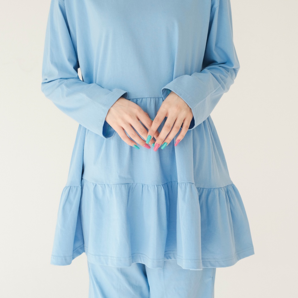 Basic blouse yitama blue