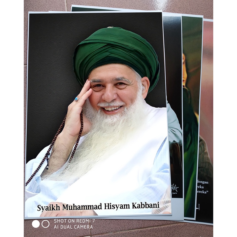 READY STOK BISA COD POSTER syech hisyam kabbani, UKURAN 40*60cm bahan luster CETAK UV