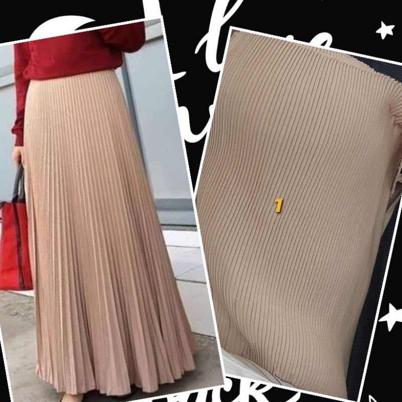 (COD) bahan kain plisket meteran/plisket premium mewah