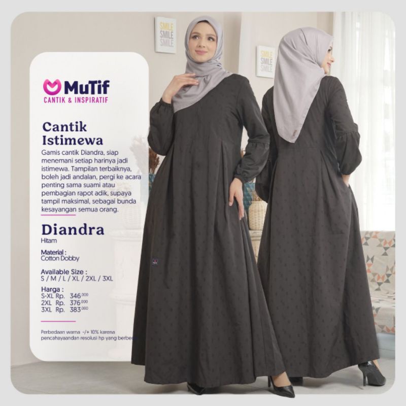 GAMIS MUTIF DIANDRA BLACK