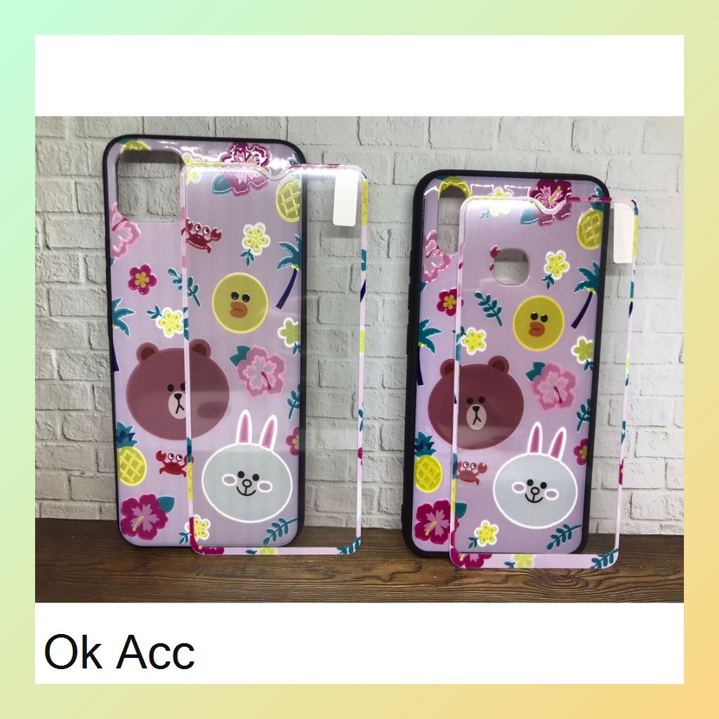 BARU CASE BONUS TG Kaca karakter Oppo A1K/C2 A31/Neo 5 A37/Neo 9 A3S/Realme C1 5/5i/5S/C3 C17/7i C11 C12 C15 Samsung J2 Prime Vivo Y11/Y12/Y15/Y17 Y30/Y30i/Y50 Y91C Xiaomi Redmi 3 3S 4A 5A 9/Prime Note 9 pro HCTG 23
