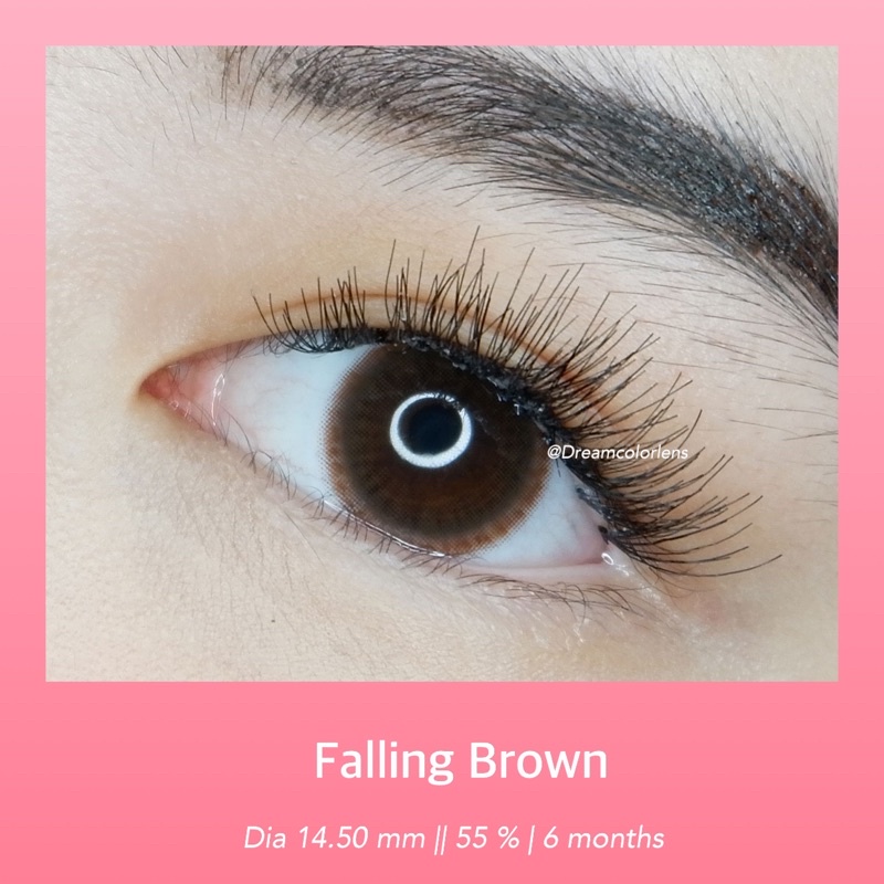 Softlens Kitty Kawaii Falling Brown / Coklat Normal Minus Beda Minus