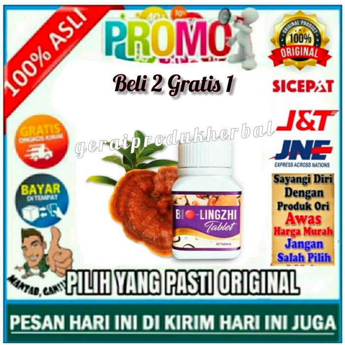 

Bio Lingzhi Original Isi 60 Tablet - Biolingzhi Asli Kesehatan Ginjal