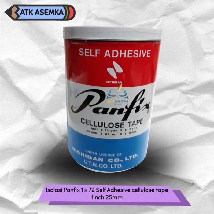 

Isolasi Panfix 1 x 72 Self Adhesive cellulose tape 1inch 25mm Atk