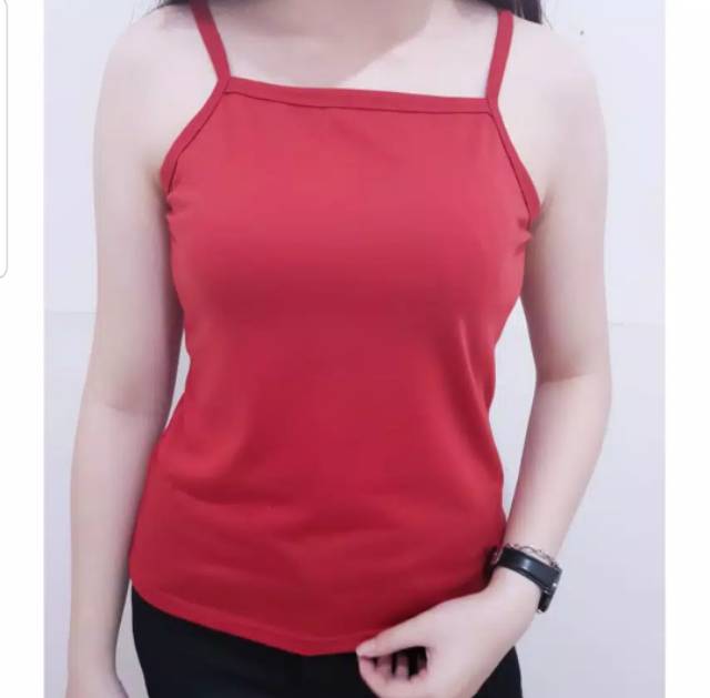 TOKOABELGROSIR spandex tangtop tali all size warna putih