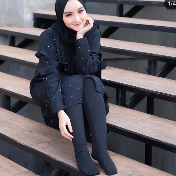 legging wudhu Muslimah jumbo polos BB 45-85kg BiG size