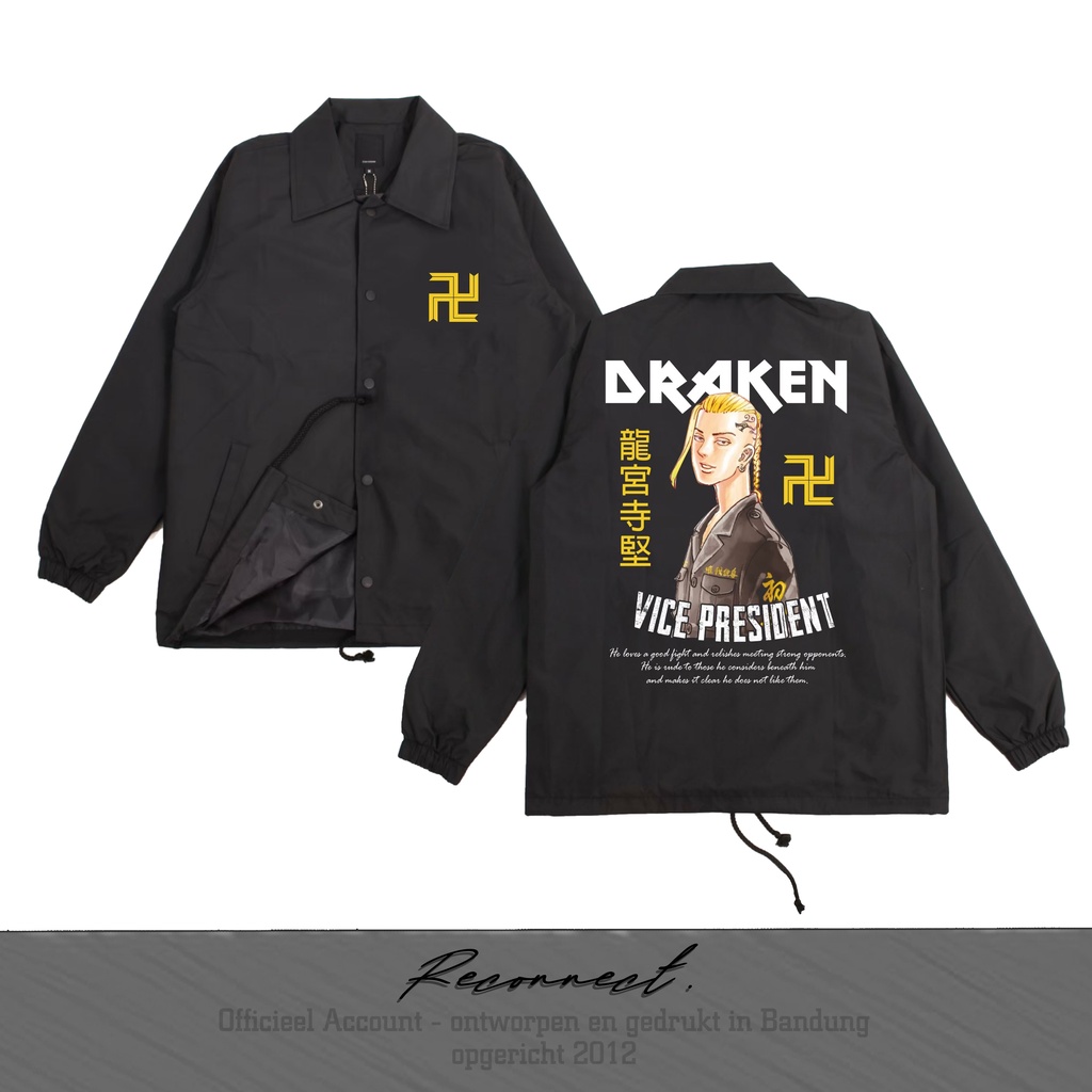 Reconnect Coach Jacket Anime Tokyo Revengers Draken - Unisex