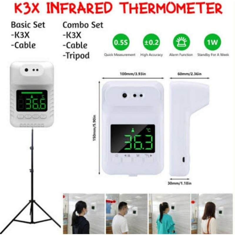 Thermometer Infrared Non Contact - Thermogun Termogun Termometer K3X K3 Pro