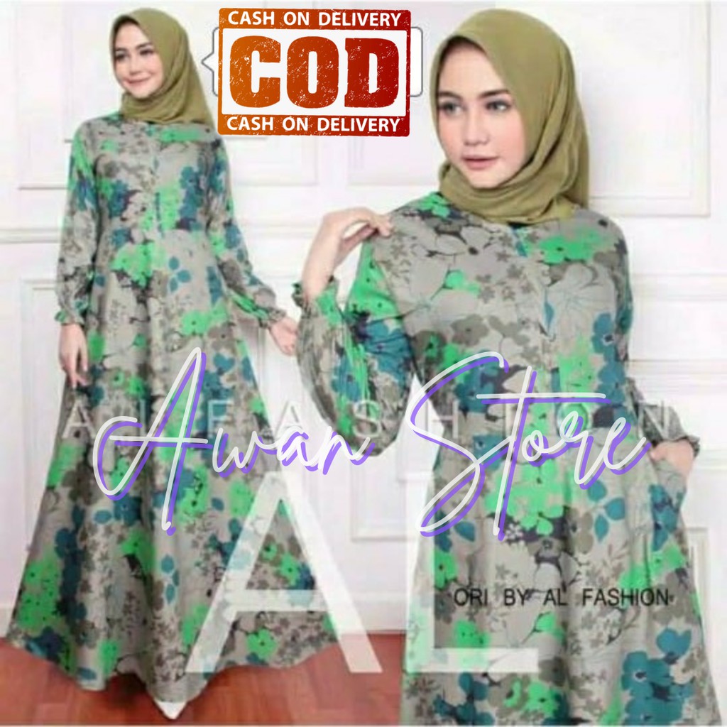 LANGSUNG KIRIM Baju Gamis Wanita Muslim / Gamis katun wanita