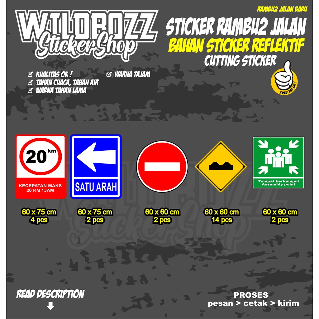 

sticker rambu - rambu jalan (rambu2 jalan br) wildbozz sticker