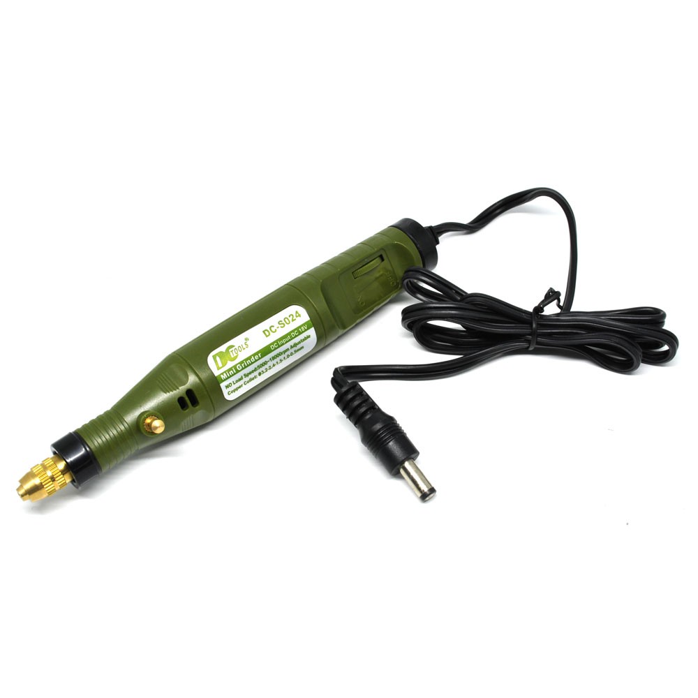 Mini Grinder Sets Pen Electric Mill Grindstone 18000RPM - S024-18V / Bor Listrik - OMOT21GR Green