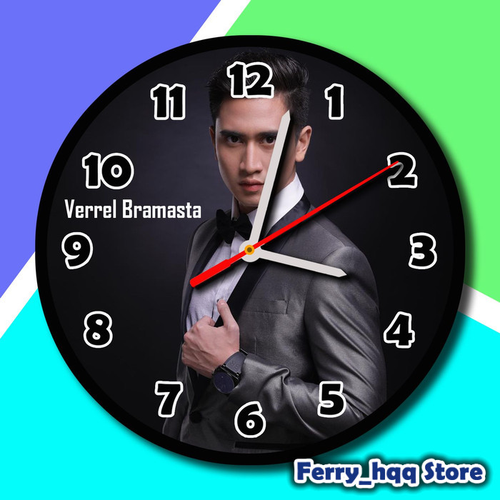 30 cm Jam Dinding Custom Foto Verrel Bramasta 1 NEW
