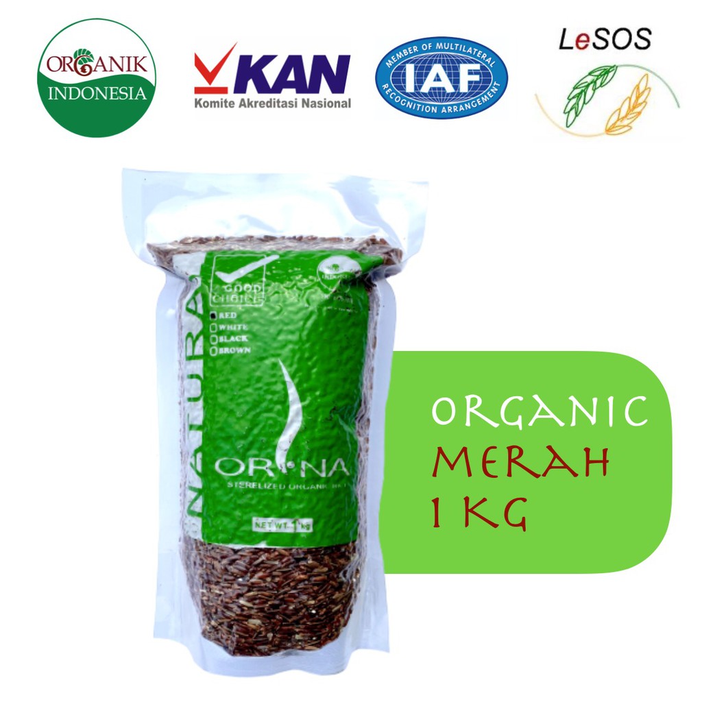 

Beras Organik Merah ORNA 1kg