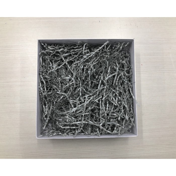 

200 grm shredded paper / kertas potong silver abu crinkle cut