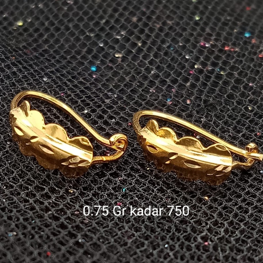 Anting Emas 17 K - 0.75 Gr Kadar 750 - 3254