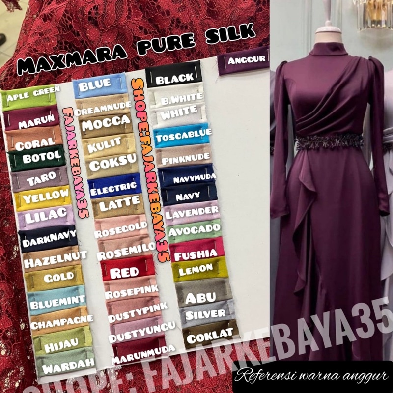 Bahan silk maxmara / kain makmara /masmara -10-60