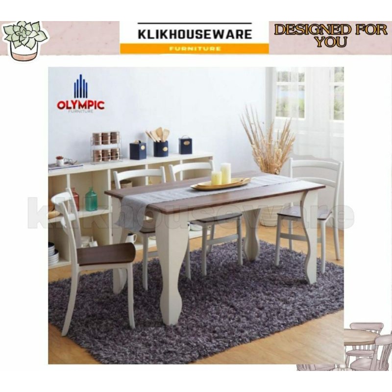 Olympic DTM WINSTON Meja Makan Set 4 Kursi