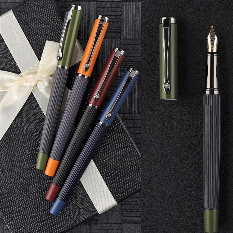 [1Pcs New Arrival Fashion Metal Ink Fountain Pen][Pen Fine 0.5mm Nib Ink Pens]