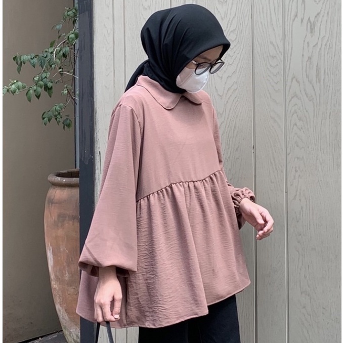 SAVAHHIJAB - YURA BLOUSE/BLOUSE WANITA CRINKLE/BLOUSE KOREA/FASHION MUSLIM