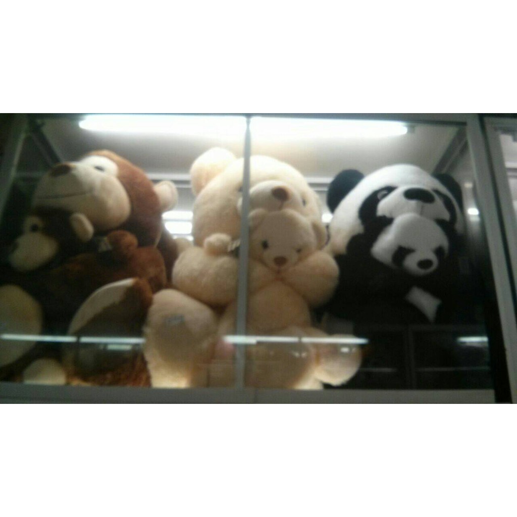 Boneka karakter hewan / binatang lucu super jumbo giant 1,3 Meter teddy bear monkey panda +anak SNI