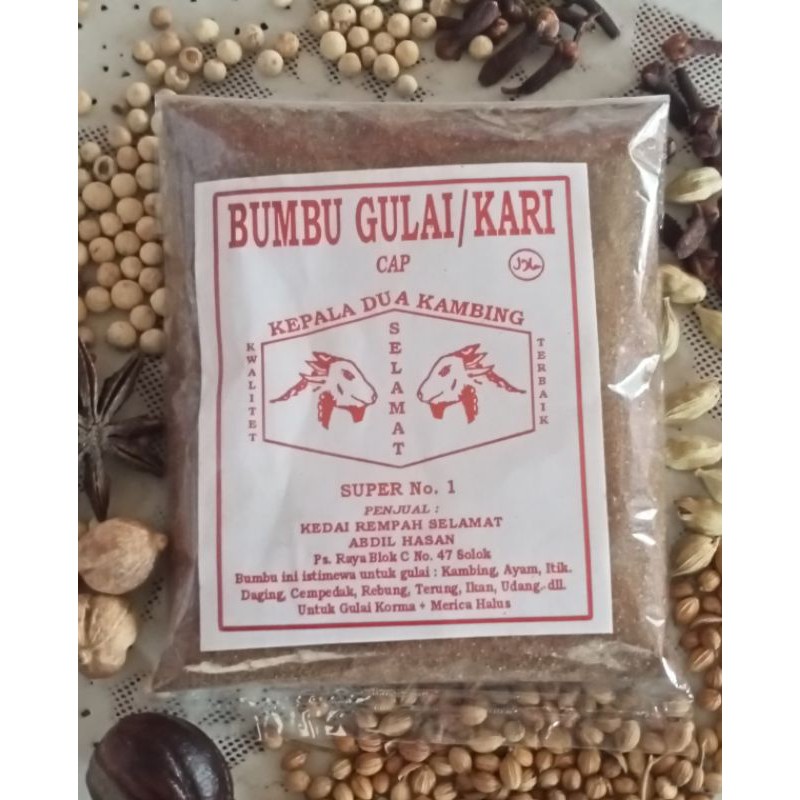 

Bumbu kari/rempah halus gulai kari